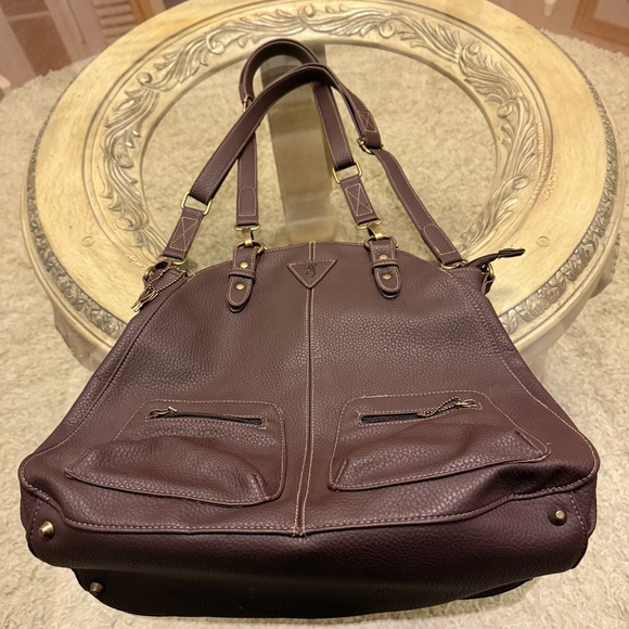 Browning Concealed Carry Purse Brown Leather 14” X 15” X 6” Camo Inside NWT - Picture 3 of 13